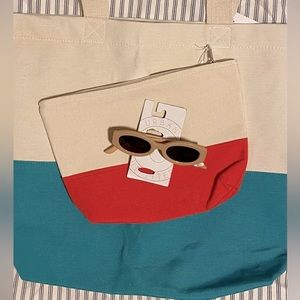🏖️ Beach Bag & Accessory Bag & Urban Outfitters Sunglasses 😎 (all NWT)